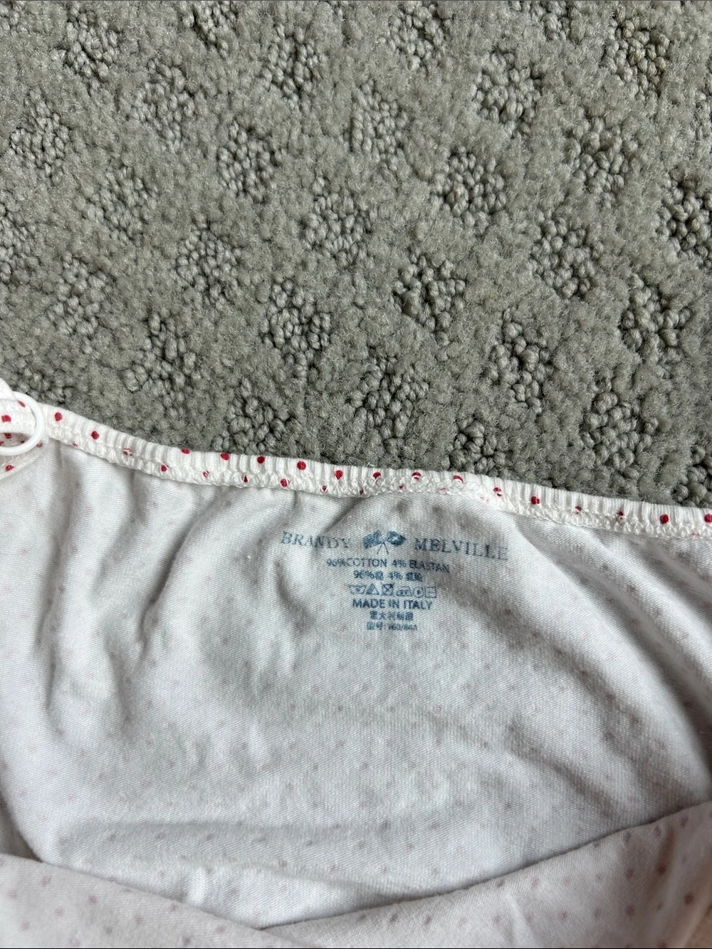 White Polka dot brandy Melville top - Picture 3 of 3